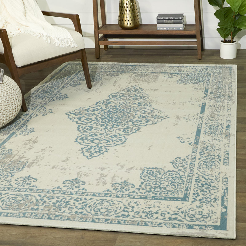 Balta Oriental Teal Indoor / Outdoor Area Rug Wayfair